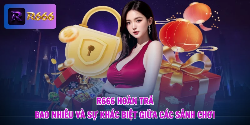 R666 hoàn trả bao nhiêu và sự khác biệt giữa các sảnh chơi